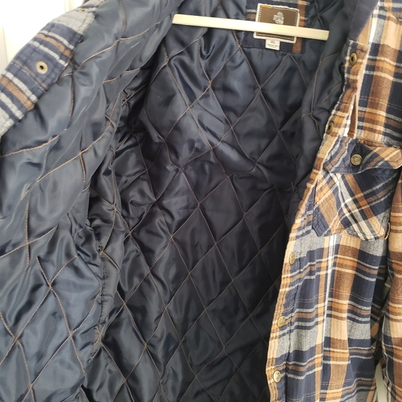 Legendary Outfitters Men Plaid Flannel Shacket XL Hood Quilted Liner Barn Chores - Picture 10 of 12